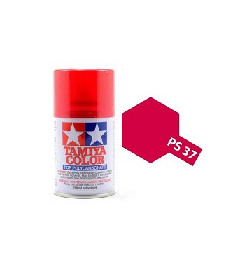 Tamiya Lexaan Verf  PS-37 Translucent Rood 100 ml