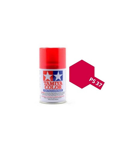 Tamiya Lexaan Verf  PS-37 Translucent Rood 100 ml